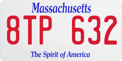 MA license plate 8TP632