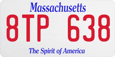 MA license plate 8TP638