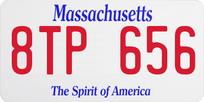 MA license plate 8TP656