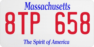 MA license plate 8TP658