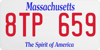 MA license plate 8TP659