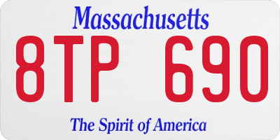 MA license plate 8TP690