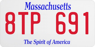 MA license plate 8TP691