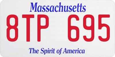 MA license plate 8TP695