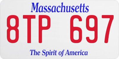 MA license plate 8TP697