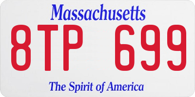MA license plate 8TP699