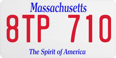 MA license plate 8TP710