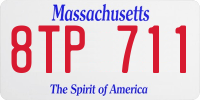 MA license plate 8TP711