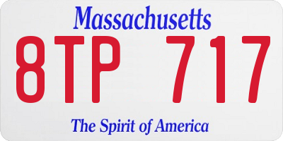 MA license plate 8TP717