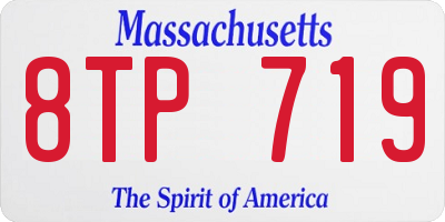 MA license plate 8TP719