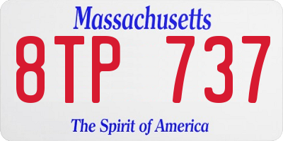 MA license plate 8TP737