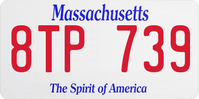 MA license plate 8TP739