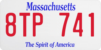 MA license plate 8TP741