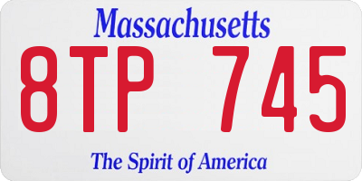 MA license plate 8TP745