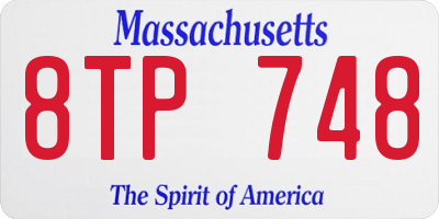 MA license plate 8TP748
