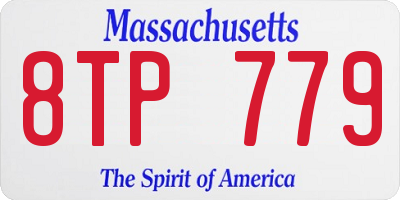 MA license plate 8TP779