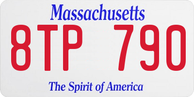 MA license plate 8TP790
