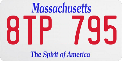 MA license plate 8TP795
