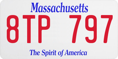 MA license plate 8TP797