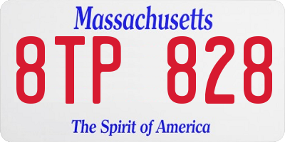 MA license plate 8TP828
