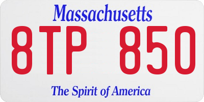 MA license plate 8TP850