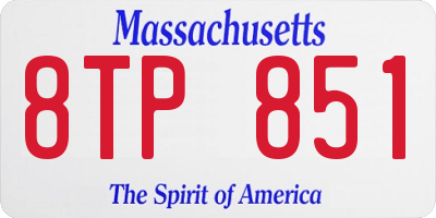 MA license plate 8TP851