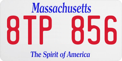 MA license plate 8TP856