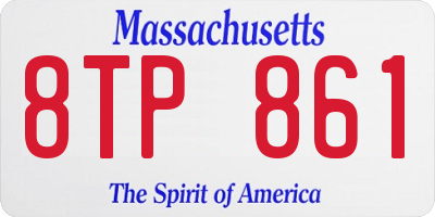 MA license plate 8TP861