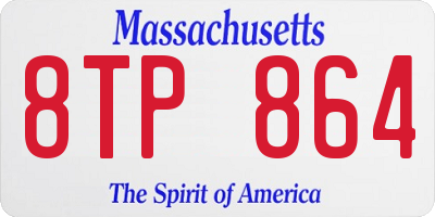 MA license plate 8TP864