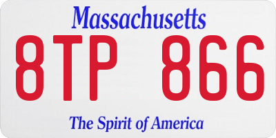 MA license plate 8TP866