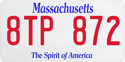 MA license plate 8TP872