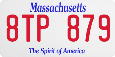MA license plate 8TP879