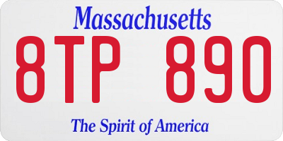 MA license plate 8TP890