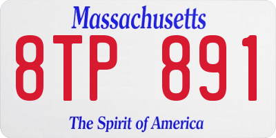 MA license plate 8TP891