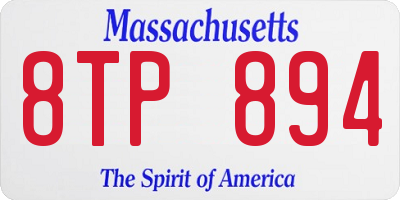 MA license plate 8TP894