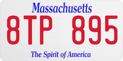 MA license plate 8TP895