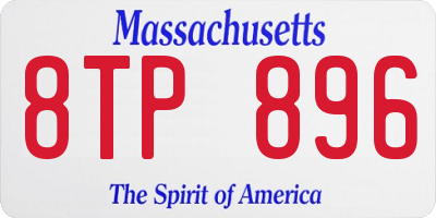 MA license plate 8TP896