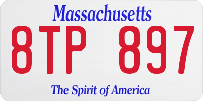 MA license plate 8TP897