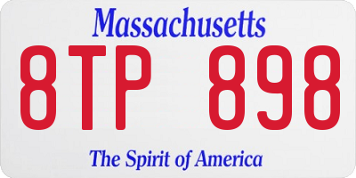 MA license plate 8TP898