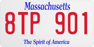 MA license plate 8TP901