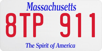 MA license plate 8TP911