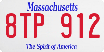 MA license plate 8TP912