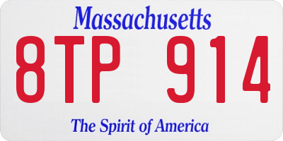 MA license plate 8TP914