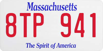 MA license plate 8TP941