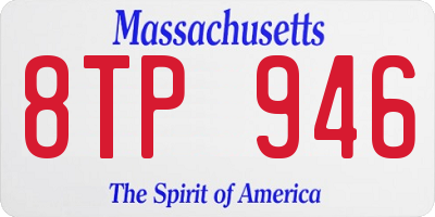 MA license plate 8TP946