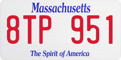 MA license plate 8TP951