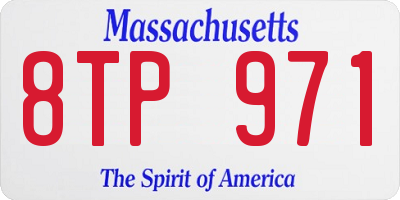 MA license plate 8TP971