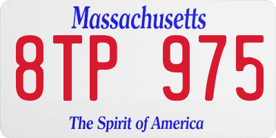 MA license plate 8TP975
