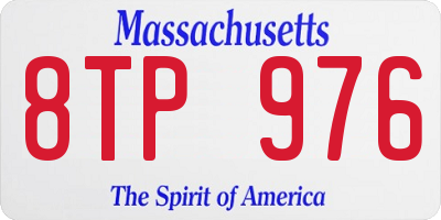 MA license plate 8TP976