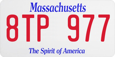 MA license plate 8TP977